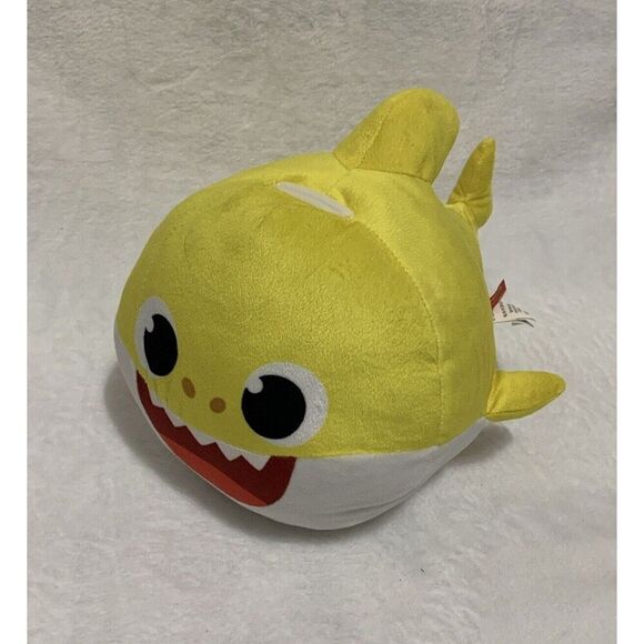 Pinkfong Baby Shark Coin Piggy Bank Plush Yellow Money Box - Picture 1 of 11
